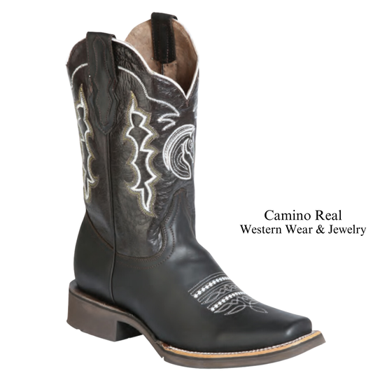 Men's Cowhide Leather Rodeo Square Toe Boots