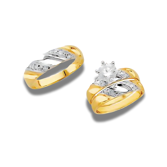 Aliento – 14k Gold Engagement Trio