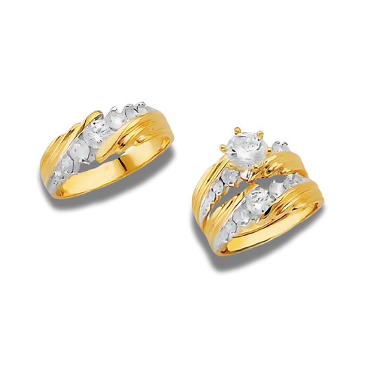 Bronce – 14k Gold Engagement Trio