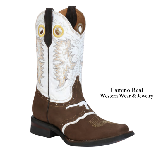 Men's Cowhide Leather Rodeo Square Toe Boots