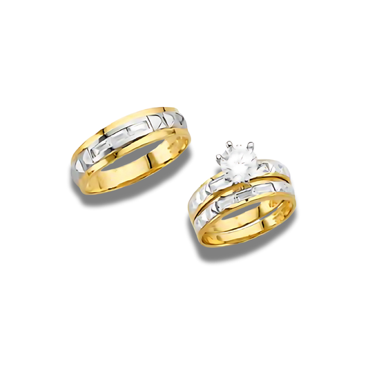 Trino – 14k Gold Engagement Trio