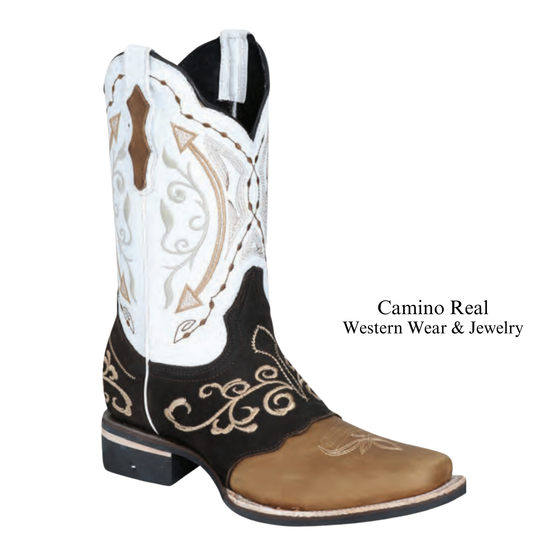 Men's Cowhide Leather Rodeo Square Toe Boots