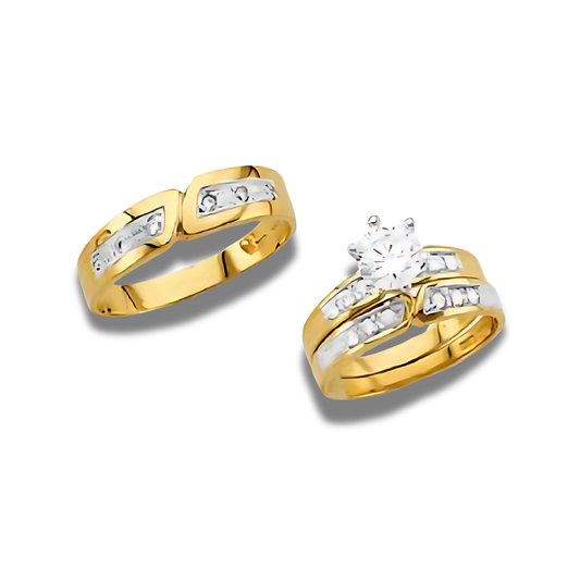 Sigilo – 14k Gold Engagement Trio