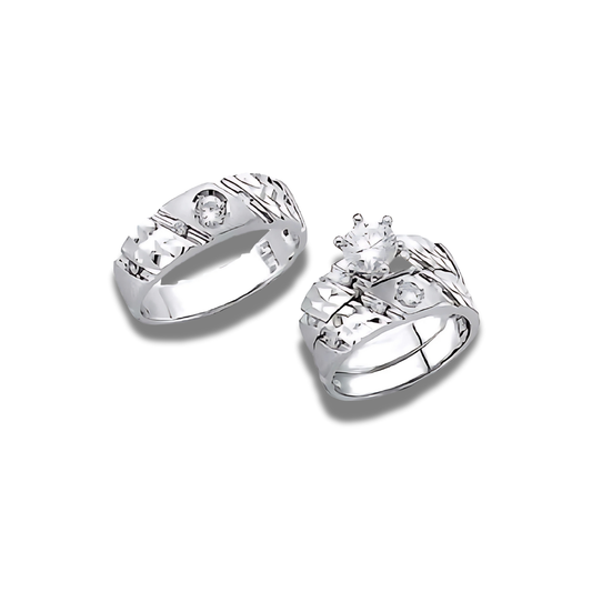 True Form – 14k Gold Engagement Trio