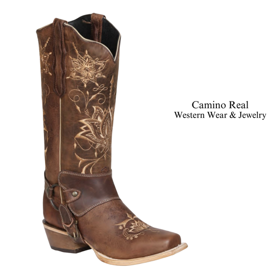 Women's Cowhide Leather Rodeo Square Toe Boots
