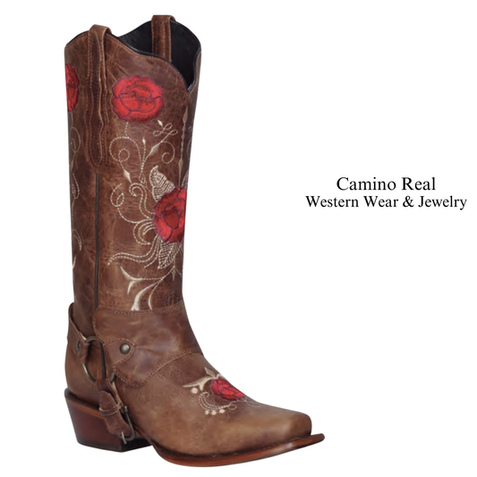 Women's Cowhide Leather Rodeo Square Toe Boots
