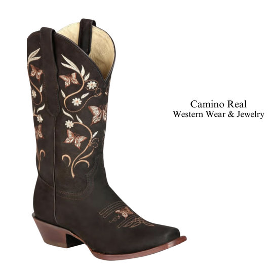 Women's Cowhide Leather Rodeo Square Toe Boots