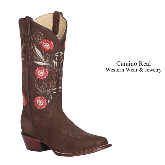 Women's Cowhide Leather Rodeo Square Toe Boots