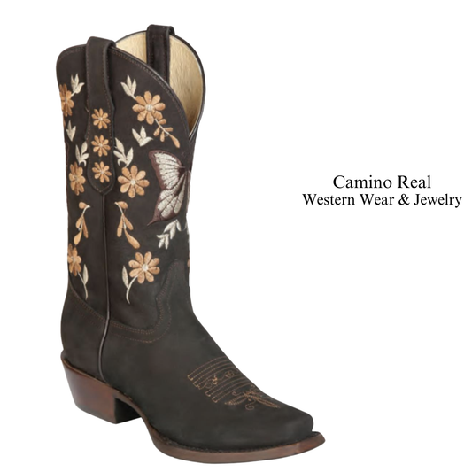 Women's Cowhide Leather Rodeo Square Toe Boots