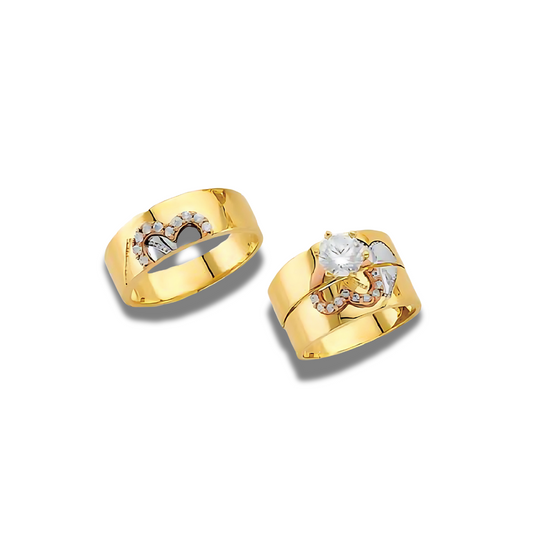 Laurel – 14k Gold Engagement Trio