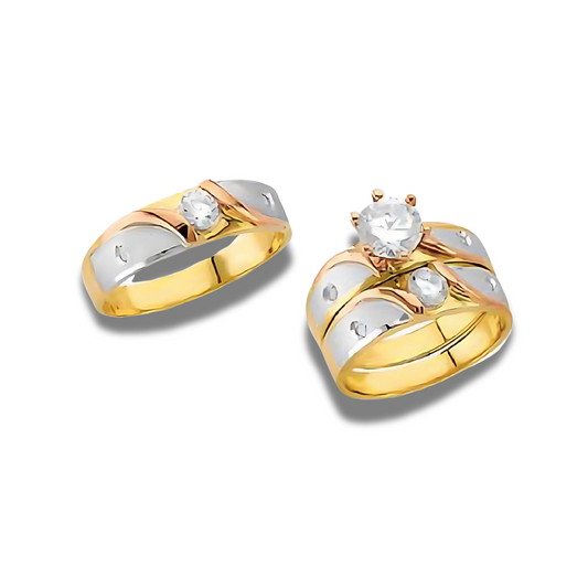 Bambú – 14k Gold Engagement Trio