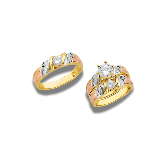 Rayo – 14k Gold Engagement Trio