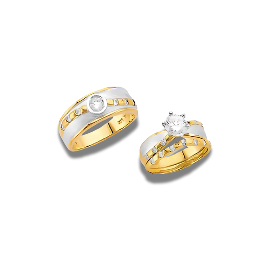 Mística – 14k Gold Engagement Trio