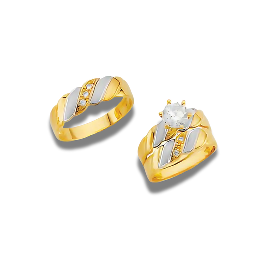 Rastro – 14k Gold Engagement Trio