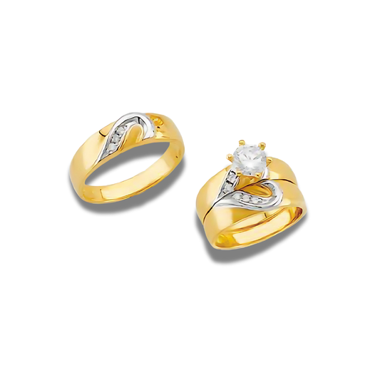 Travesía – 14k Gold Engagement Trio