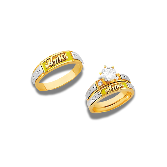 Reflejo – 14k Gold Engagement Trio