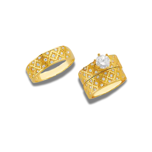 Cuenco – 14k Gold Engagement Trio