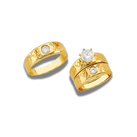 Albor – 14k Gold Engagement Trio