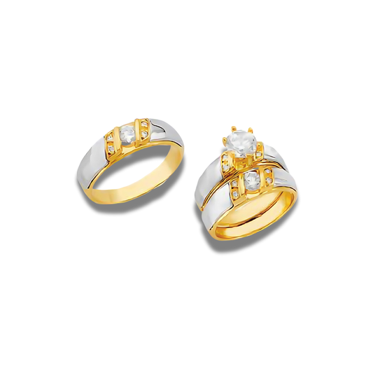 Lucero – 14k Gold Engagement Trio