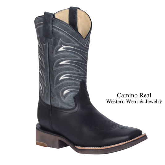 Men's Cowhide Leather Rodeo Square Toe Boots