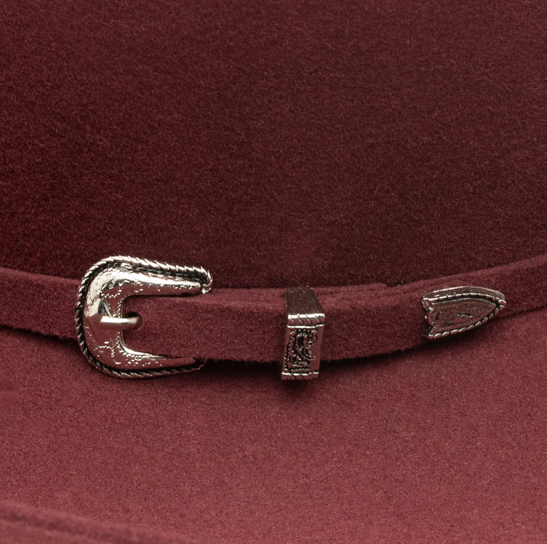 Burgundy 100X Felt Hat